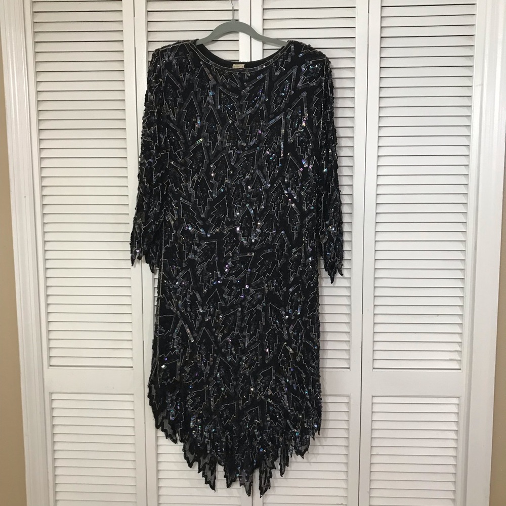 Vintage Silk and Sequin Dress